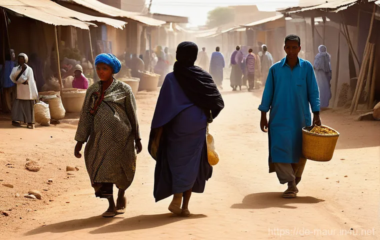 모리타니 쿠데타 역사 - **Prompt 1: "The Dawn of Independence in Mauritania"**
    "A vibrant and hopeful scene in a bustlin...