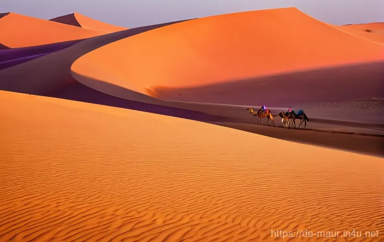 모리타니 항공권 예약 - **Prompt:** A vibrant and authentic Mauritanian open-air market comes to life under a clear, warm sk...